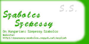 szabolcs szepessy business card